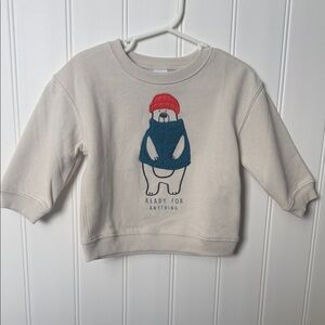 Carter's Cream Sweatshirt with Polar Bear Design